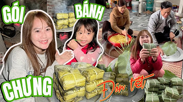 Mẹ Hà Hà Hí Và Em Mint Vy Gói Bánh Chưng Đón Tết