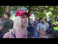 Interview with Edie Dixon, Trump supporter at Portland rally