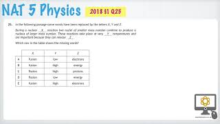2018 Nat 5 Physics paper §1 Q25