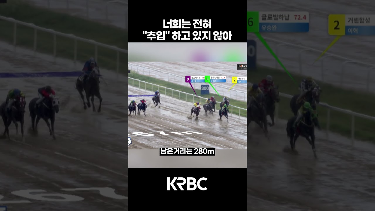 너희는 전혀 "추입"하고 있지 않아 #shorts #경마방송 #기수 #경주마 #경마 #KoreaHorseRacing