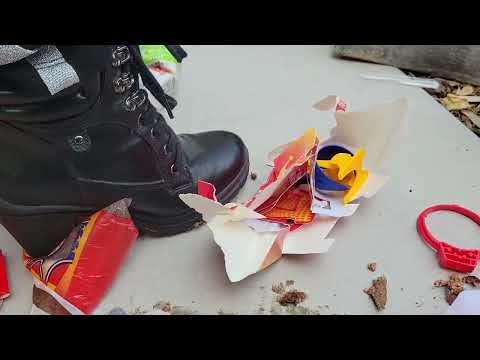 Happy Meal Crushed by High Heeled Combat Boots