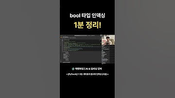bool 타입 인덱싱 1분 정리