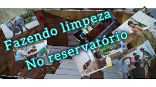 lavando meu reservatório de água.