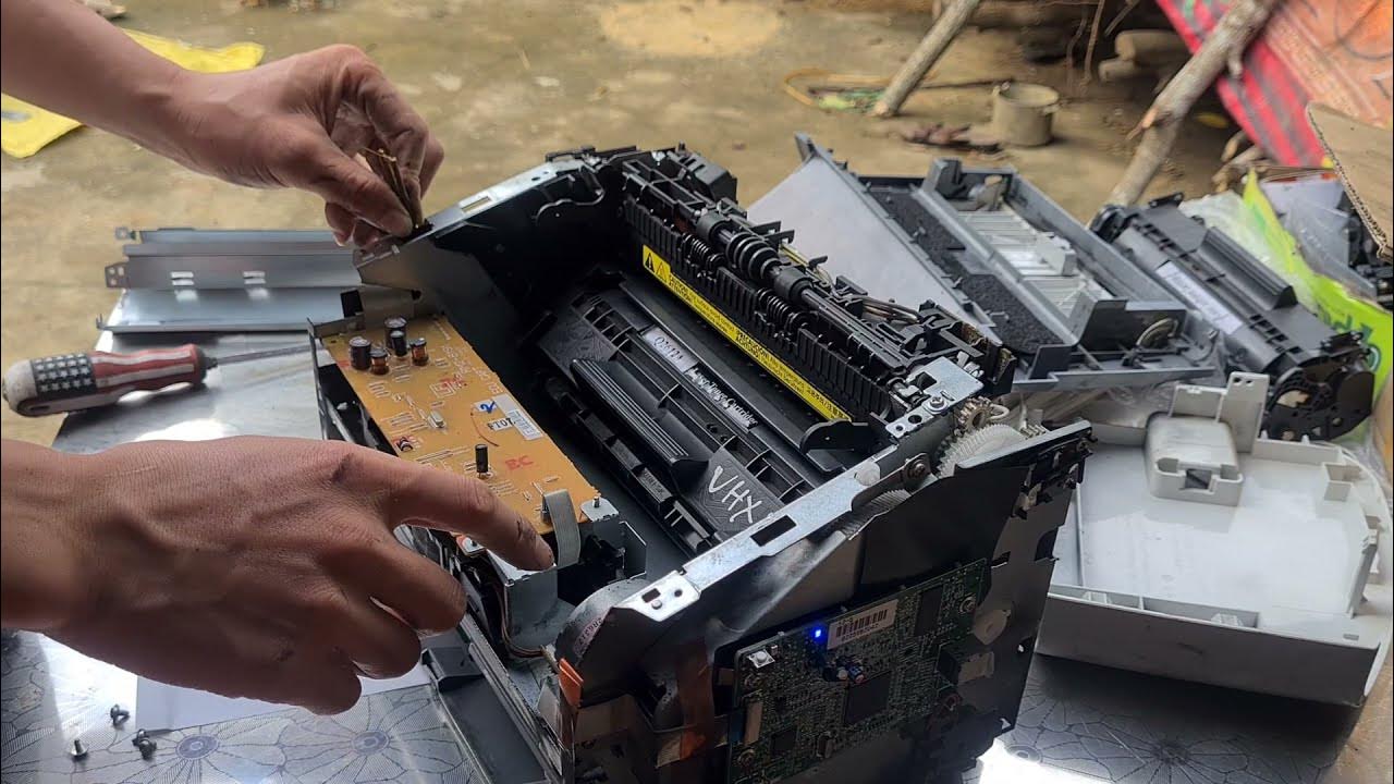 Canon 2900 printer error Paper Jam inside printer Tháo máy in Canon