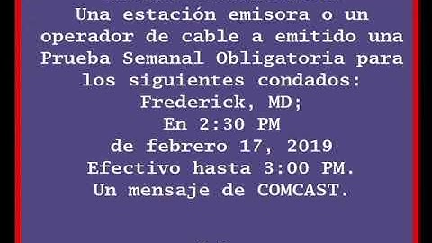 EAS Mock: Another Xfinity Required Weekly Test