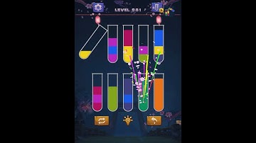 Sort water color puzzle leve 981 solution ios & apk #shorts