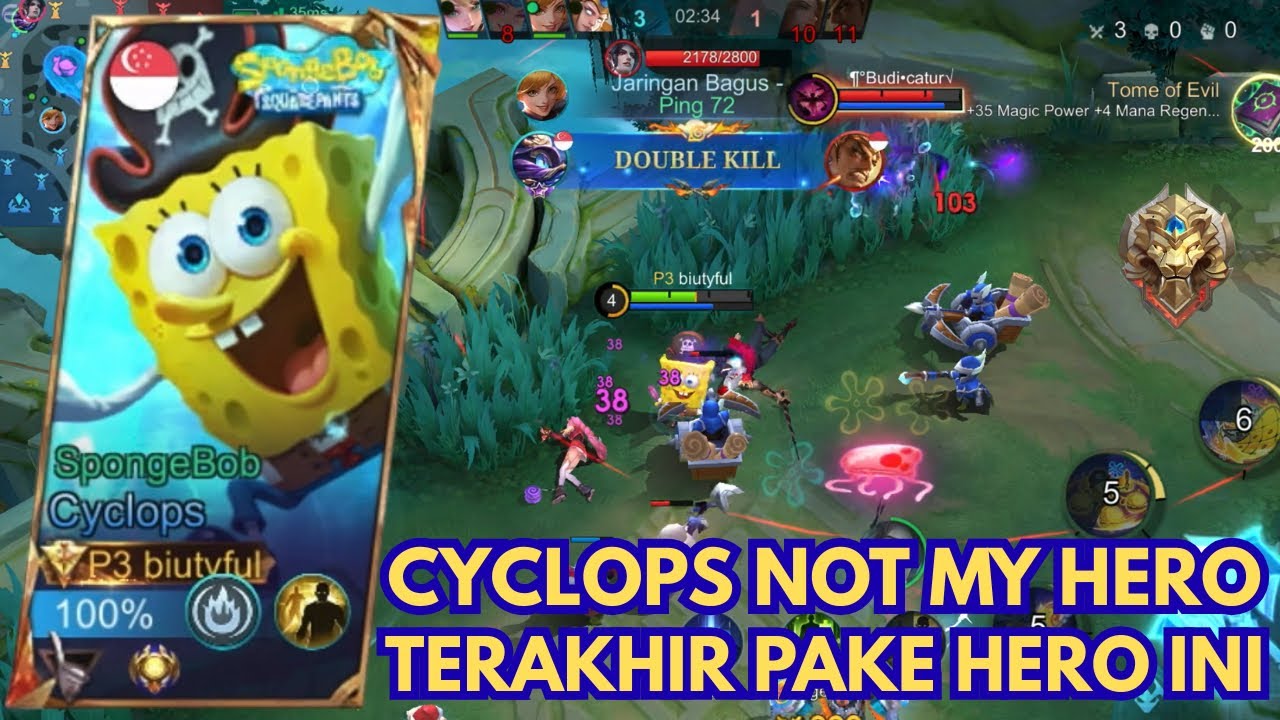 CYCLOPS NOT MY HERO ‼️ INI TERAKHIR KALI PAKE HERO INI  DI RANK ‼️ GIMANA CARA PAKE INI HERO 😩😩👻👻