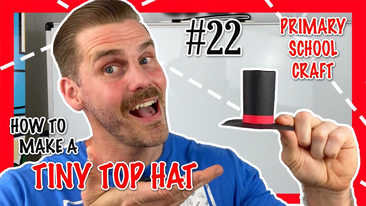 How to make a TINY TOP HAT PAPER CRAFT - AN EASY PAPER CRAFT for kids - Episode #22 CRAFT WITH ME!