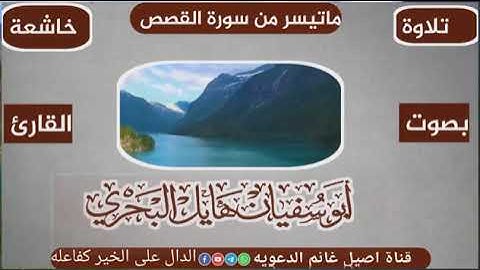 قرآن كريم تلاوة خاشعة من سورة القصص بصوت القارئ ابو سفيان هايل البحري