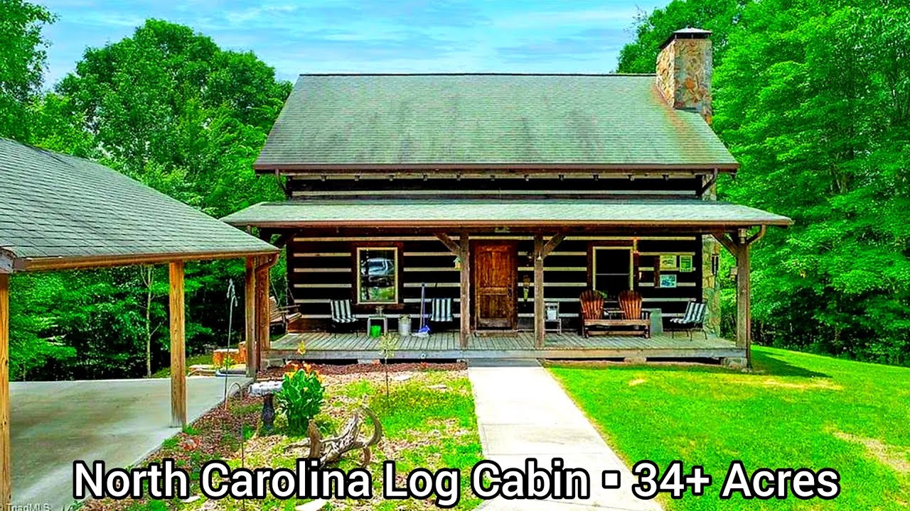 North Carolina Log Cabins For Sale | 34+Acres | North Carolina Land For Sale | Pasture Spaces