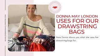 donna may drawstring makeup bolsa