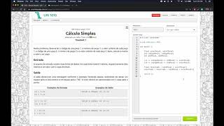 Curso Lógica de programação - Exercício URI 1010 Cálculo Simples