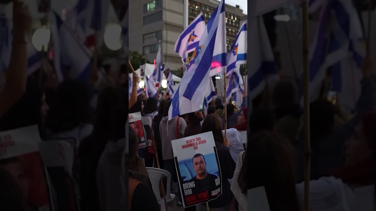 Israelis celebrate at Nova festival site and Hostage Square