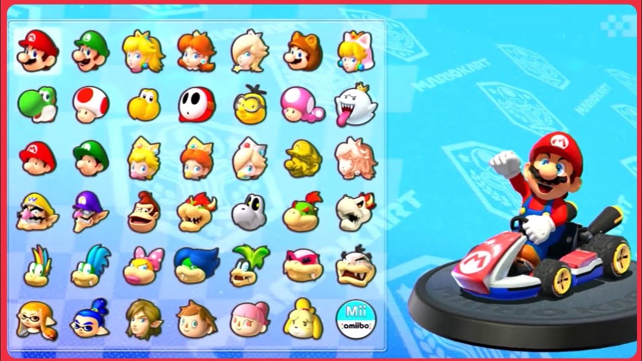 Mario Kart 8 Deluxe - All Characters - YouTube