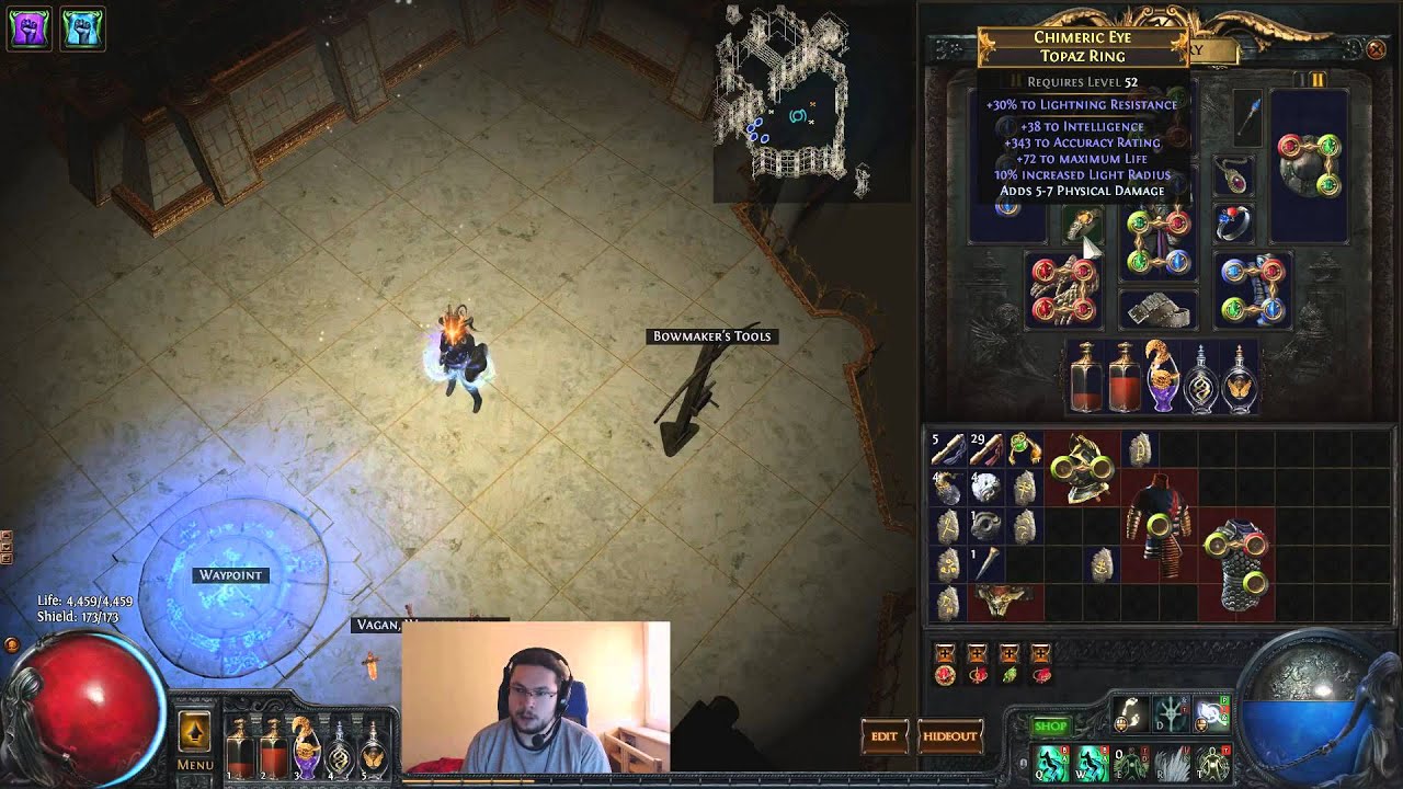 CocKnocker build diary #2 Cast on crit Spectral Throw Knockback Ball lightning glacial cascade