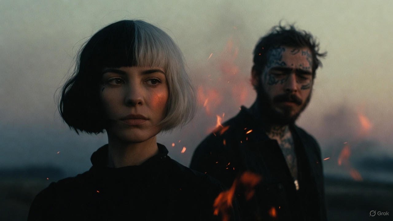 Sia ft Post Malone - Unspoken Flames (Lyrics Visualizer)