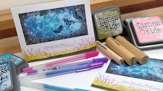 Distress Oxide Ink One Layer Card // Stamp School