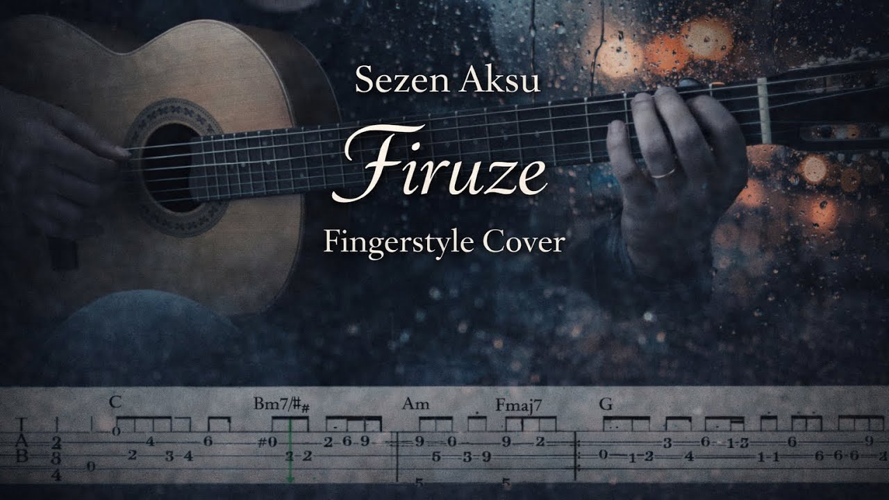 Sezen Aksu- Firuze Fingerstyle Guitar Cover + Tutorial Tab