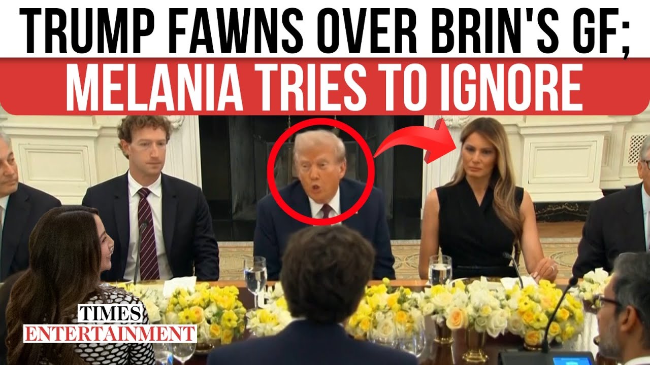 Trump Gets FLIRTATIOUS With Google Co-Founder Brin's MAGA Girlfriend; Melania Stares, Gerelyn Reacts