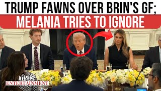 Trump Gets FLIRTATIOUS With Google Co-Founder Brin's MAGA Girlfriend; Melania Stares, Gerelyn Reacts