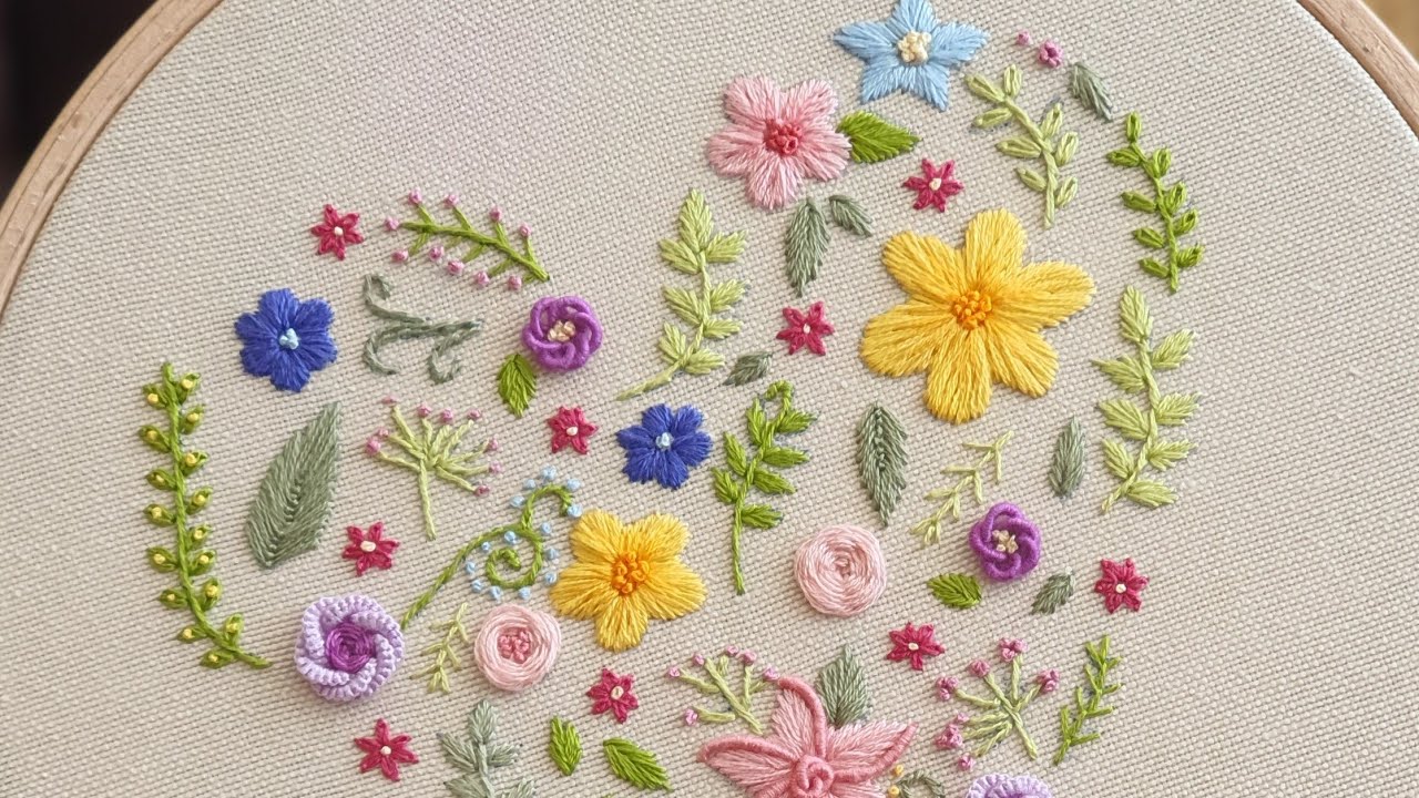 RENGARENK KALP DESENİ  |  Basit Nakış Teknikleri ve Brezilya Nakışı Tekniklerinin Detaylı Anlatımı