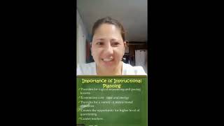 LESSON 5 : INSTRUCTIONAL PLANNING AND COMPONENTS