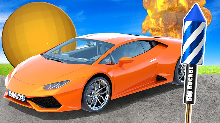 Using the BIGGEST NUKE Fireworks to Blow Up SUPERCARS! (Fireworks Mania Mods)