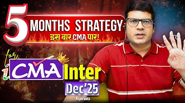 CMA Inter 5 Months Strategy 🔥 By CA/CMA Santosh Kumar | Score High in 1st Attempt!