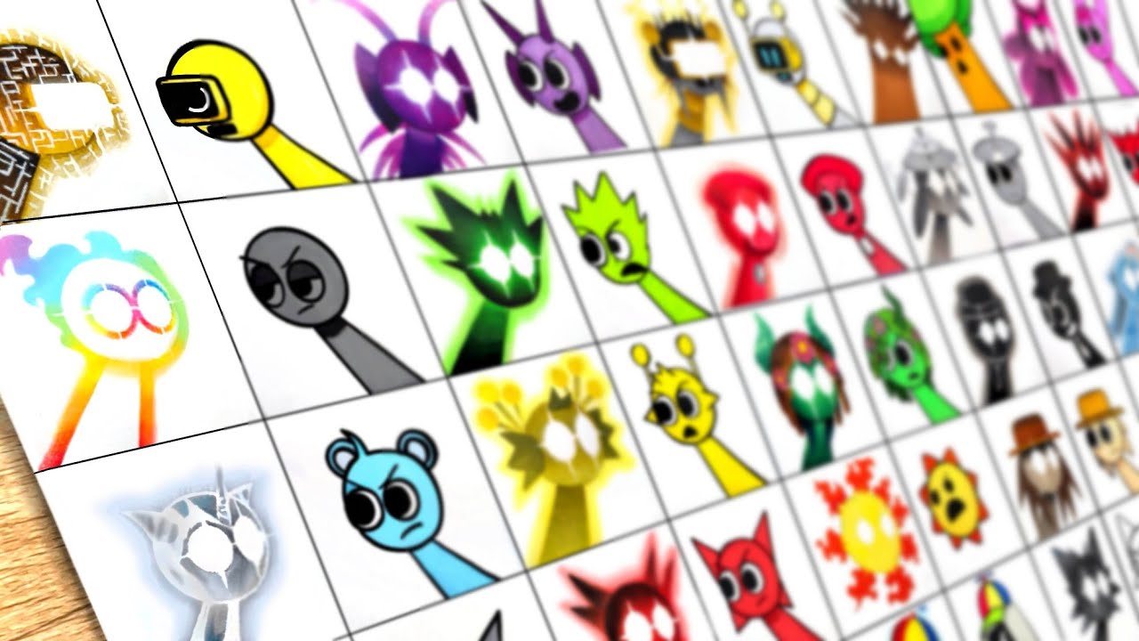 Drawing All Sprunki Incredibox Corruption Compilation