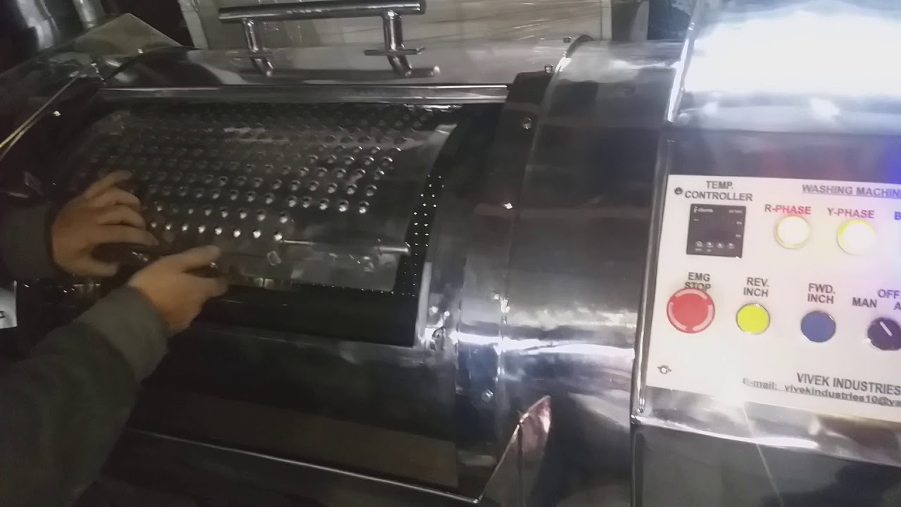 Industrial washing machine with water hitting system YouTube