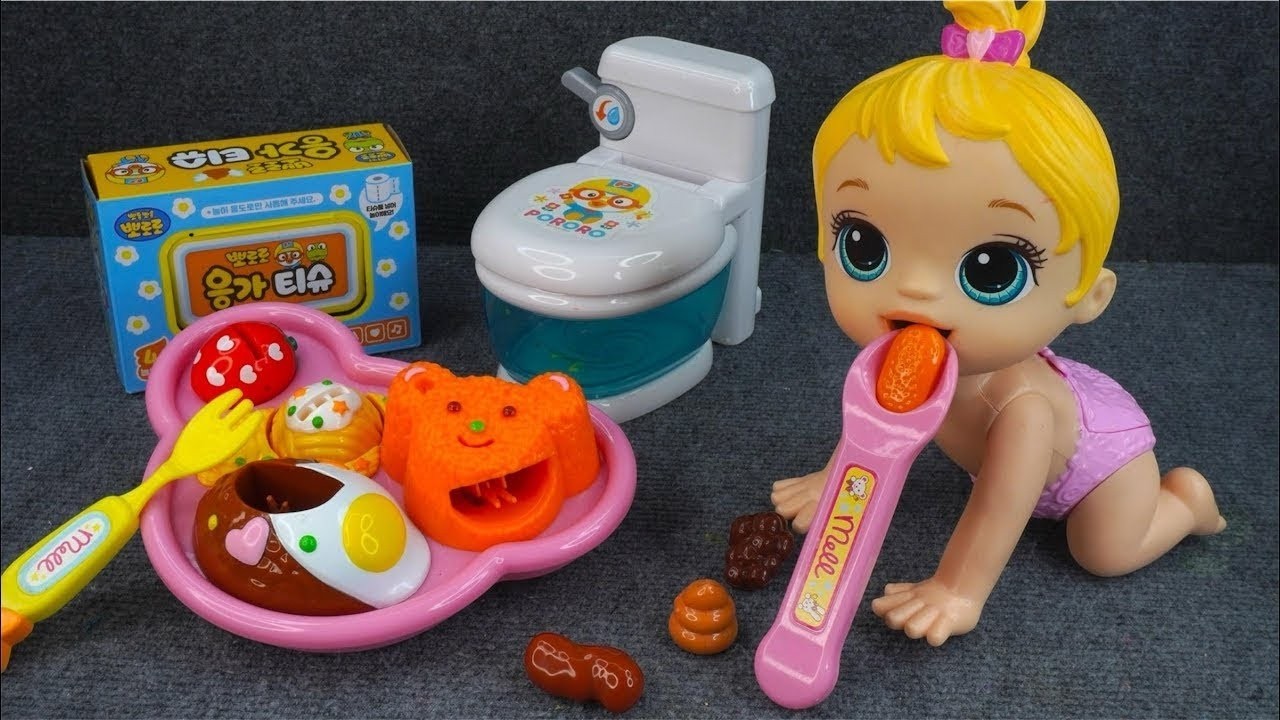 [Toy ASMR] Cocomelon Mealtime Routine & Doctor Toys 💩 크롱 배변훈련 & 식사놀이 ...