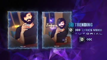 New Trending 3D Lyrics Video Editing || Love Failure Status Editing || Node video Tutorial