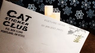Cat Sticker Club January Subscription (They Donate $ to Help Animal Selters) Soft Spoken ASMR screenshot 3