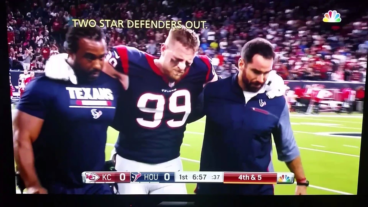 #1 JJ Watt #99 Houston Texans knee injury