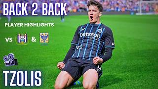 Christos Tzolis Back 2 Back Goals For Club Brugge Vs. Rsc Anderlecht & Sint-Truidense Vv