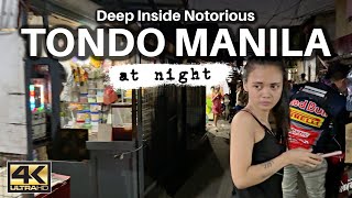 Notorious Philippines Slum Walk at Night [4K]