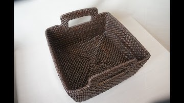 How to weave handles for a basket in root weaving