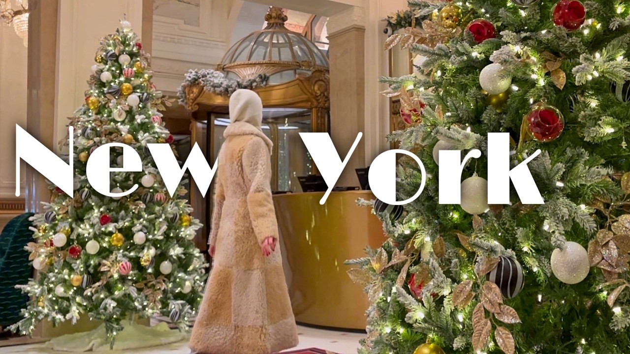 Рождественский видеоблог NYC встреча с Санта-Клаусом, универмаг Bloomingdale's, украшенный компанией