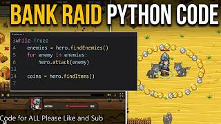 CodeCombat Python | Learn Coding with Bank Raid Computer Science 3