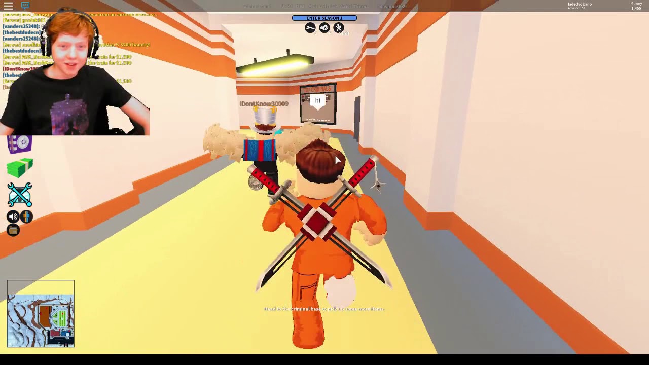 Playing Jailbreak On Roblox With New Face Cam Youtube - new face base roblox