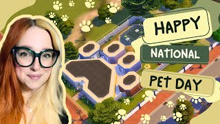 I Built a Vet Clinic Shaped Like a Paw Print in The Sims 4 // Happy National Pet Day!