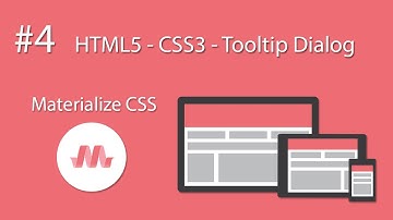 HTML5 - CSS3 - Material Design - Materialize CSS - #4 Tooltip Dialog - Basic