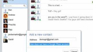 Finding your friends on Google Wave