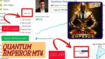 Quantum Emperor MT4 V5.8 | Build 1431 | No DLL | Full Review & Live Test