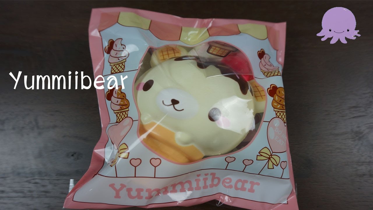 Jumbo Yummiibear hiding in ice cream cone Squishy |Creamiicandy x Puni Maru