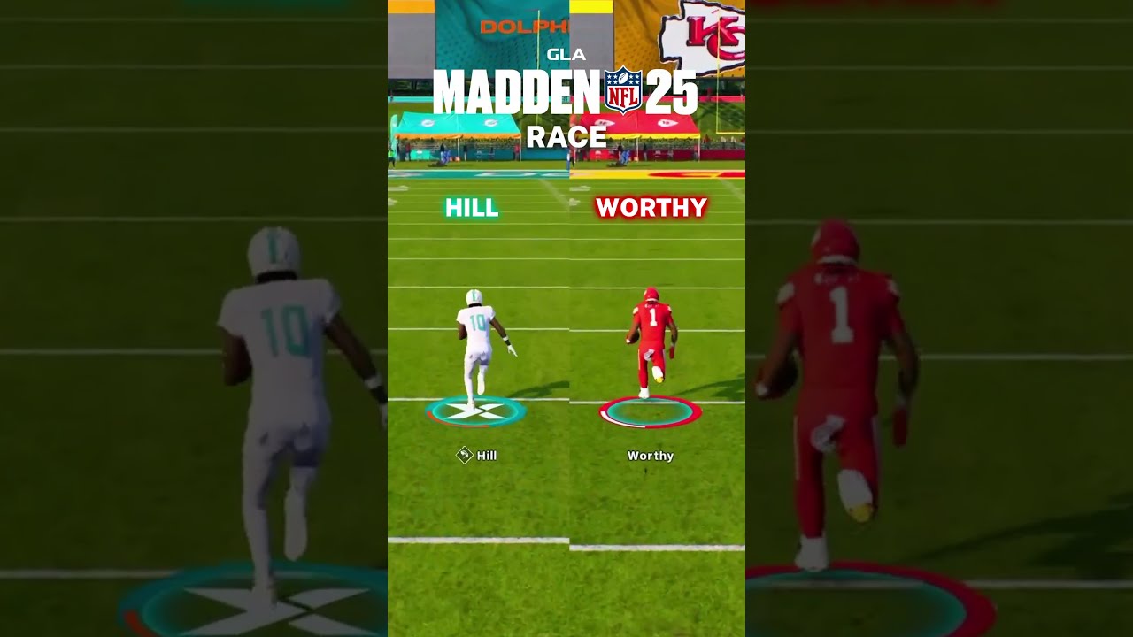 Tyreek Hill Vs Xavier Worthy Race Madden 25 PS5