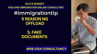 5 - FAKE DOCUMENTS  - 5 Reason ng Offloading 