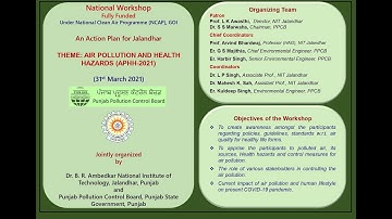 National Workshop on "Air Pollution and Health Hazards" (APHH-2021) on 31st March 2021