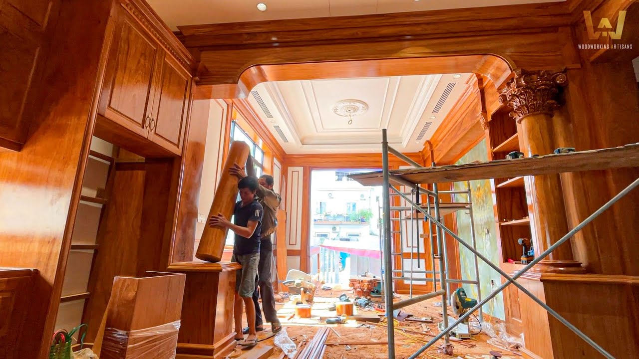 Building Elegant Wooden Structures | High-End Interior Finishing -  Amazing Woodworking Skills