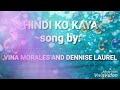Hindi Ko Kaya:Song By Vina Morales & Dennise Laurel Lyrics 🎶